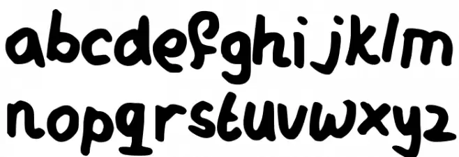 MyMessyHandwriting फ़ॉन्ट लोअरकेस