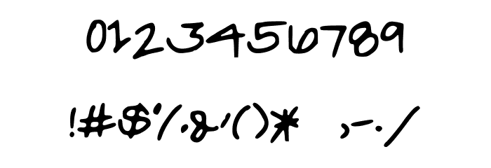 MyOwn Font Alte caractere