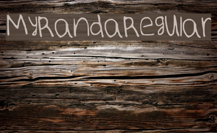 MyRandaRegular Font examples