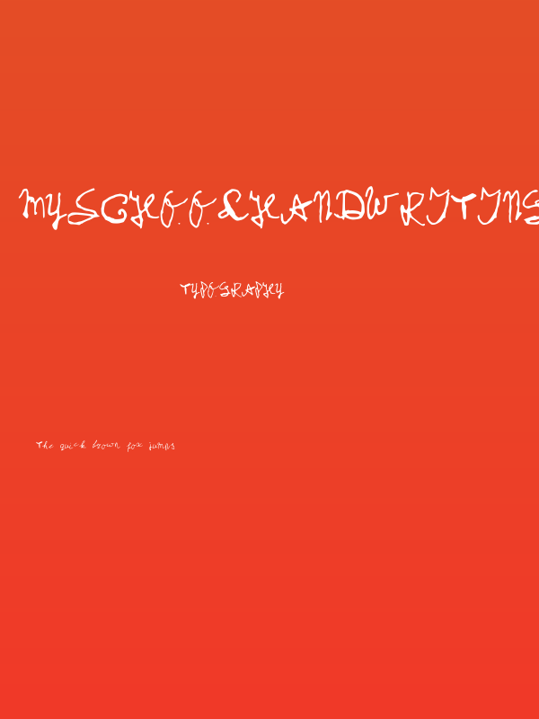 MySchoolHandwriting Poster