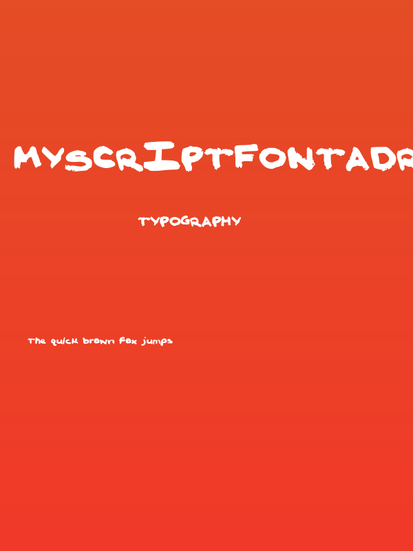 MyScriptFontAdrione Poster