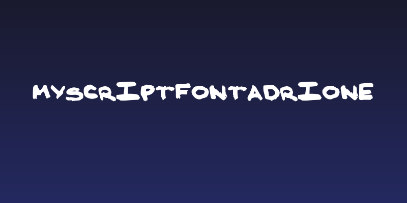 MyScriptFontAdrione Social Header