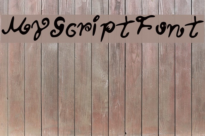 MyScriptFont Font examples