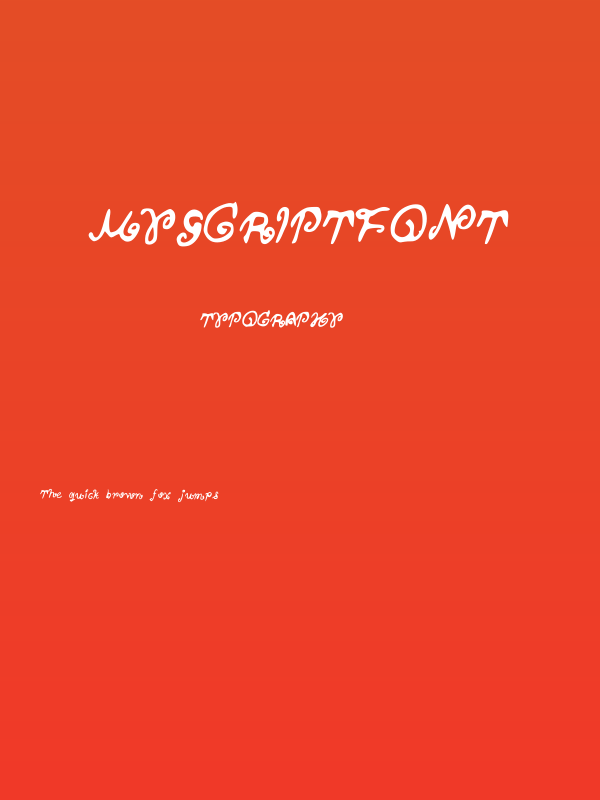 MyScriptFont Poster