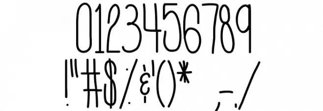 MySkinnyJeans Font OTHER CHARS