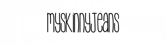 MySkinnyJeans  Frei Schriftart Herunterladen