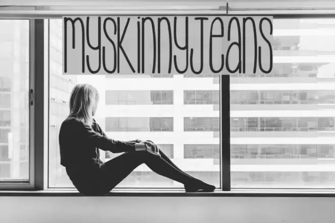 MySkinnyJeans Font examples