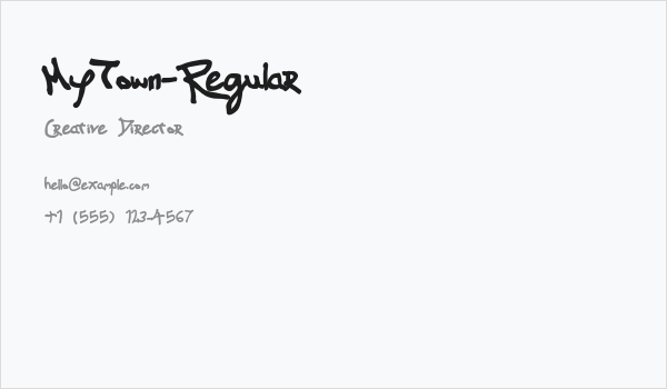 MyTown-Regular Business Card