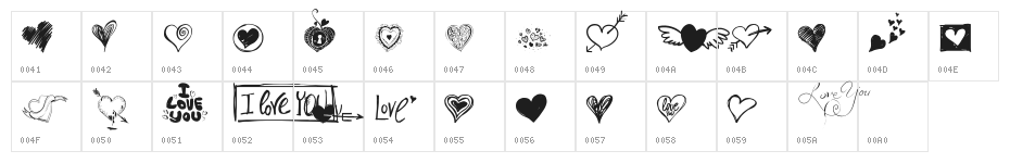 MyValentinesLove-demo Character Map