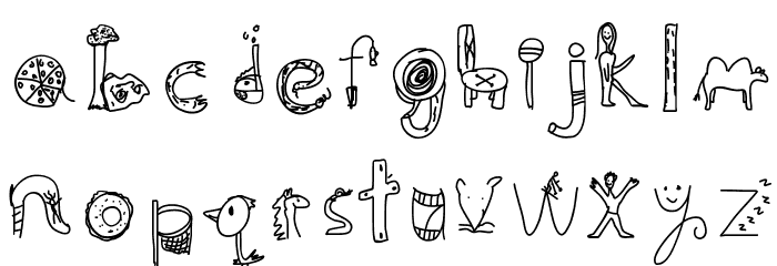 MyWorld Font LOWERCASE