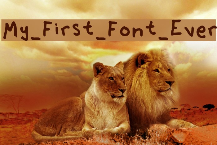 My_First_Font_Ever Font examples