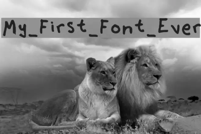 My_First_Font_Ever Example 1