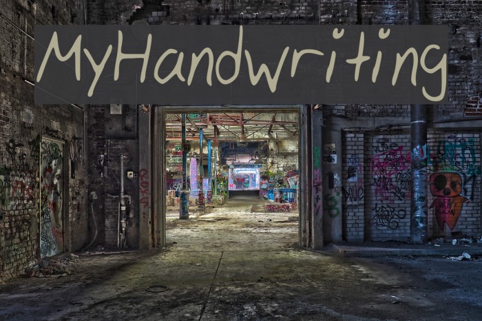My_Handwriting Font examples