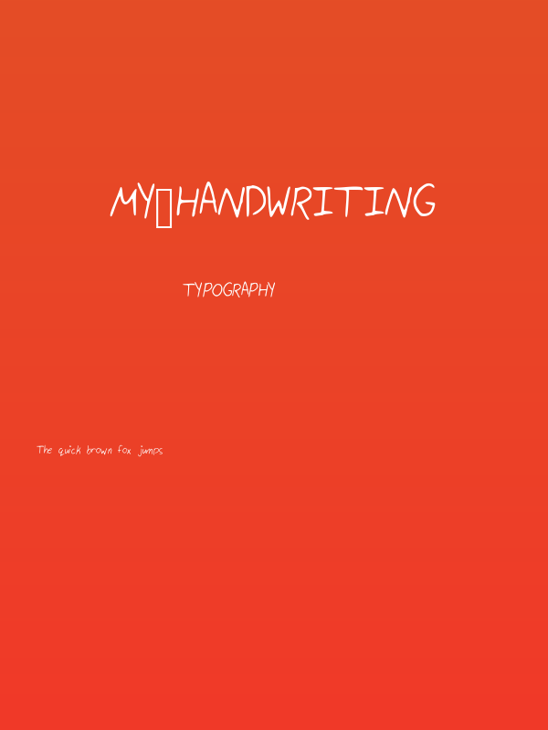 My_Handwriting Poster