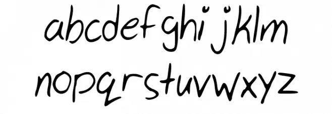 My_Handwriting फ़ॉन्ट लोअरकेस