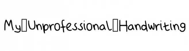 My_Unprofessional_Handwriting  Fuentes Gratis Descargar
