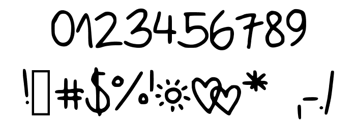 My_Unprofessional_Handwriting Font OTHER CHARS