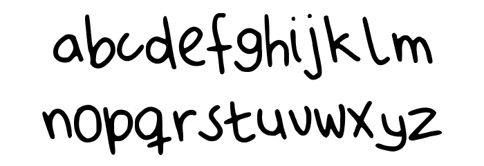 My_Unprofessional_Handwriting Font LOWERCASE