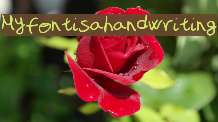 My_font_is_a_handwriting Font examples