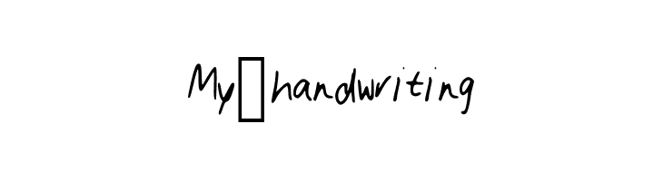 My_handwriting Font