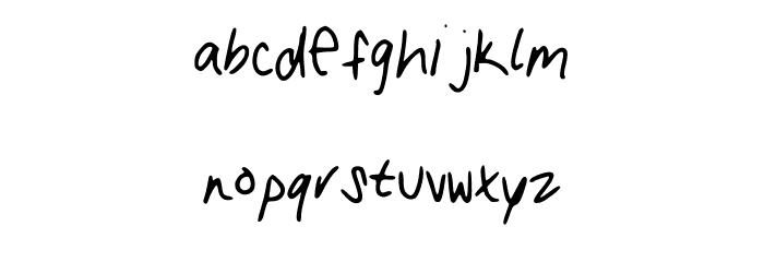 My_handwriting Font Litere mici