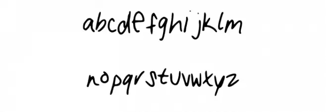 My_handwriting Font Litere mici