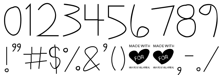 Mya Papaya Font OTHER CHARS
