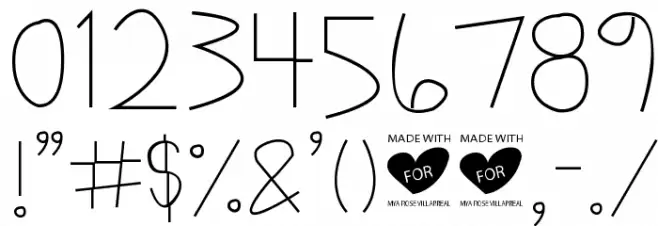 Mya Papaya Font OTHER CHARS