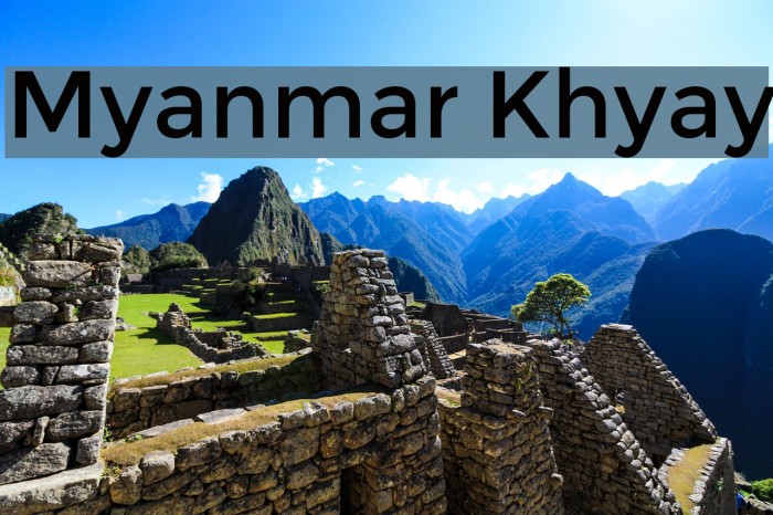 Myanmar Khyay Font examples