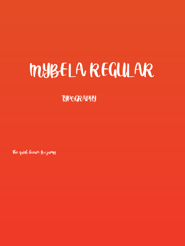 Mybela Regular Poster