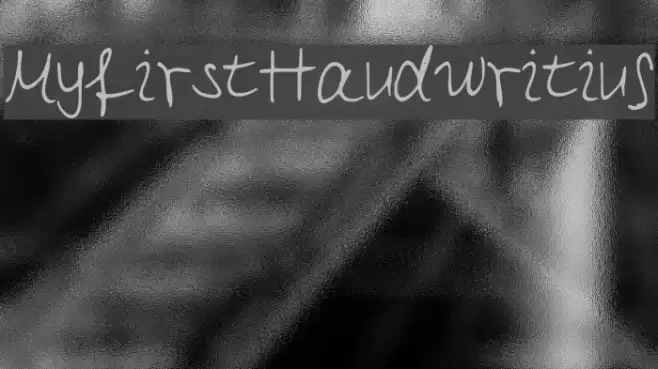 MyfirstHandwriting Font examples