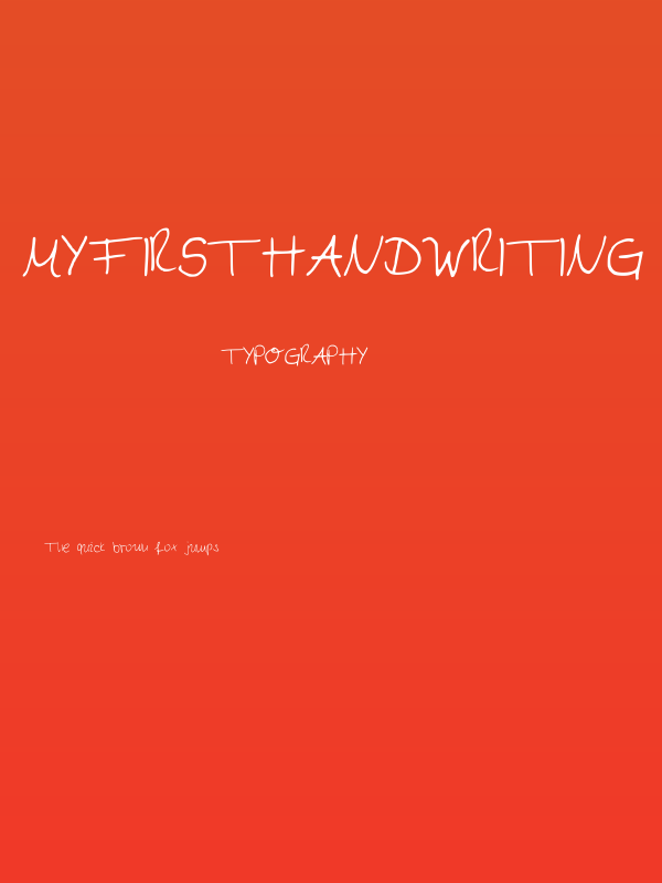 MyfirstHandwriting Poster