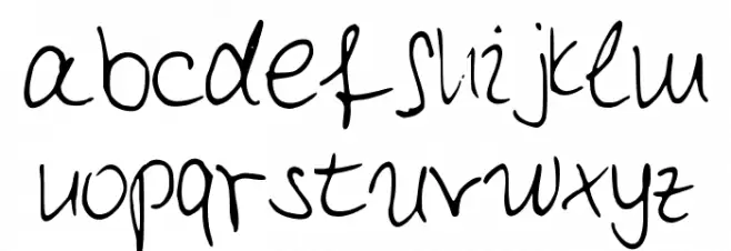 MyfirstHandwriting 字体 小写