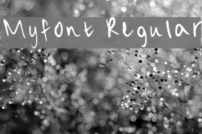 Myfont Regular Шрифта examples