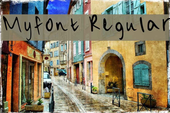 Myfont Regular Font examples