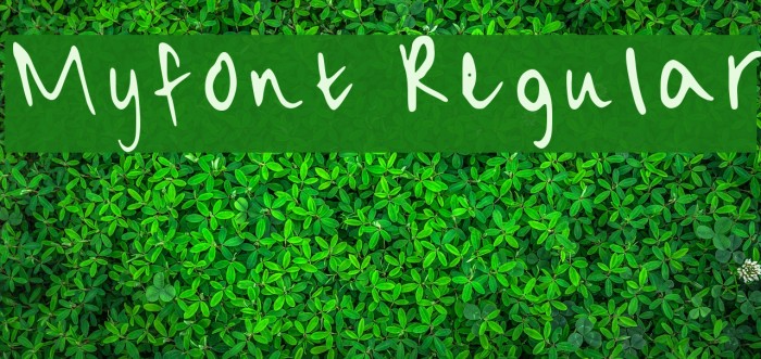 Myfont Regular Font examples