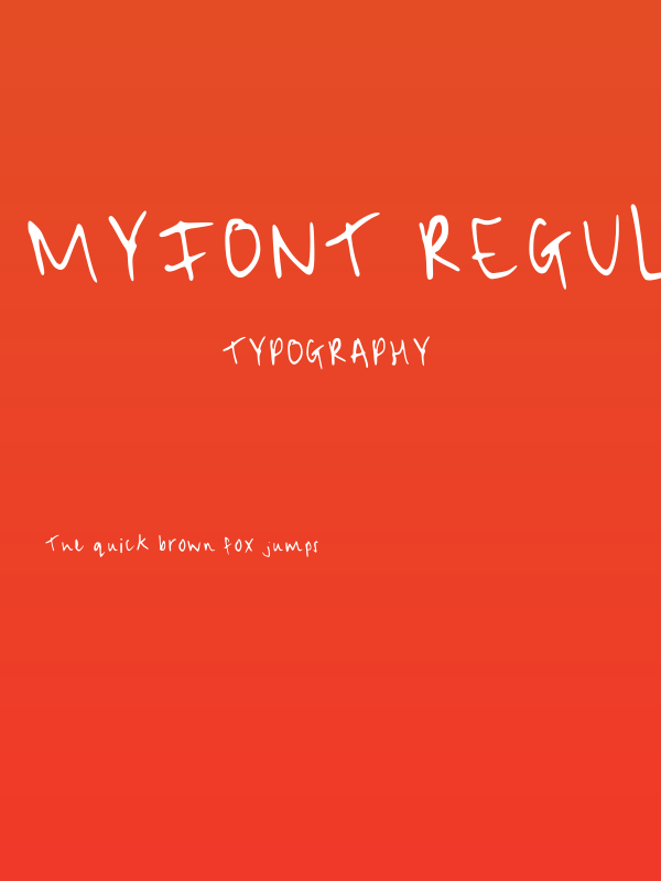 Myfont Regular Poster