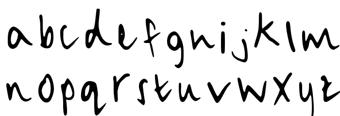 Myfont Regular Font LOWERCASE