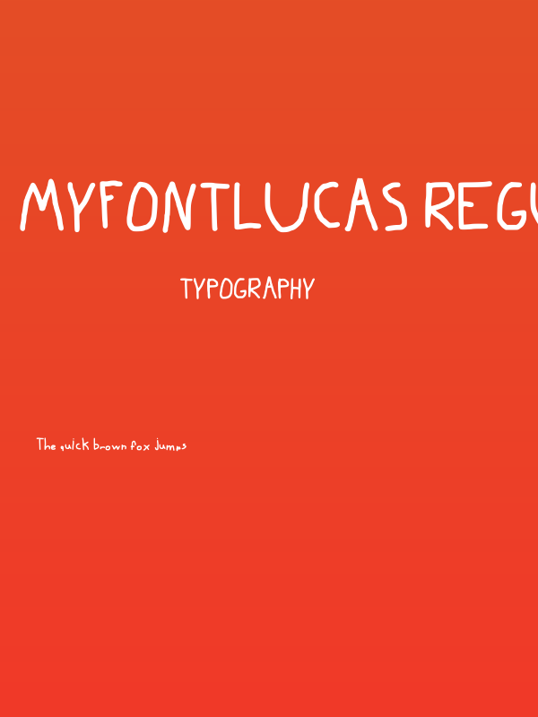 Myfontlucas Regular Poster