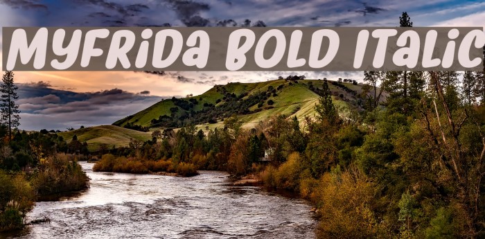 Myfrida Bold Italic Font examples
