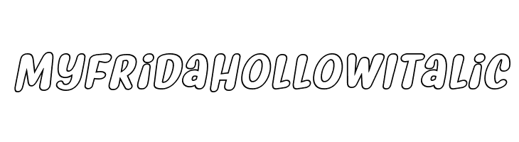 Myfrida Hollow Italic Font
