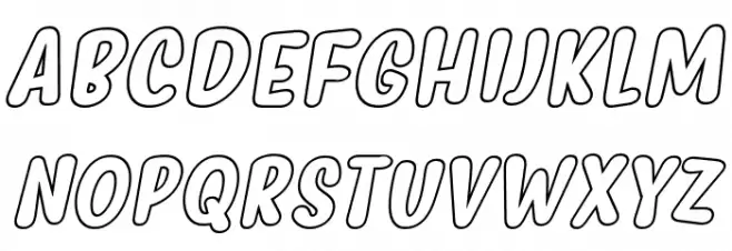 Myfrida Hollow Italic Fonte MAIÚSCULAS
