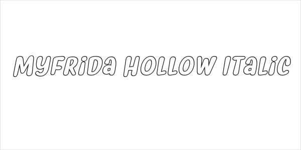 Myfrida Hollow Italic Logo