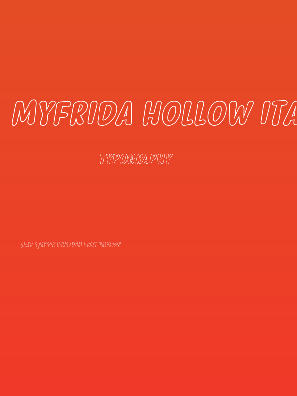 Myfrida Hollow Italic Poster