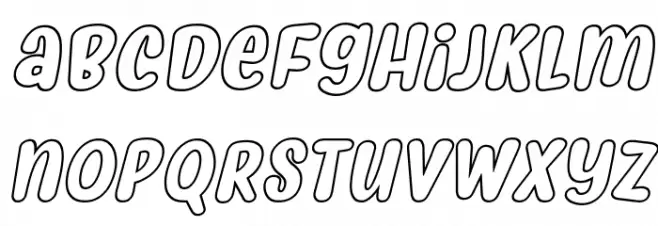 Myfrida Hollow Italic फ़ॉन्ट लोअरकेस