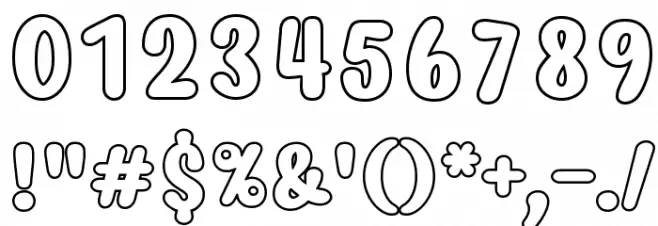 Myfrida Hollow Font OTHER CHARS