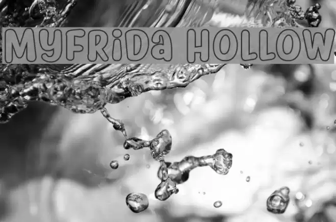 Myfrida Hollow Font examples