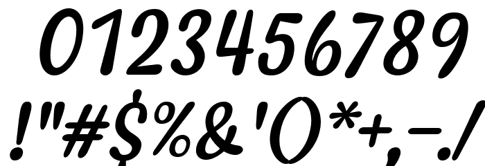 Myfrida Italic Font OTHER CHARS
