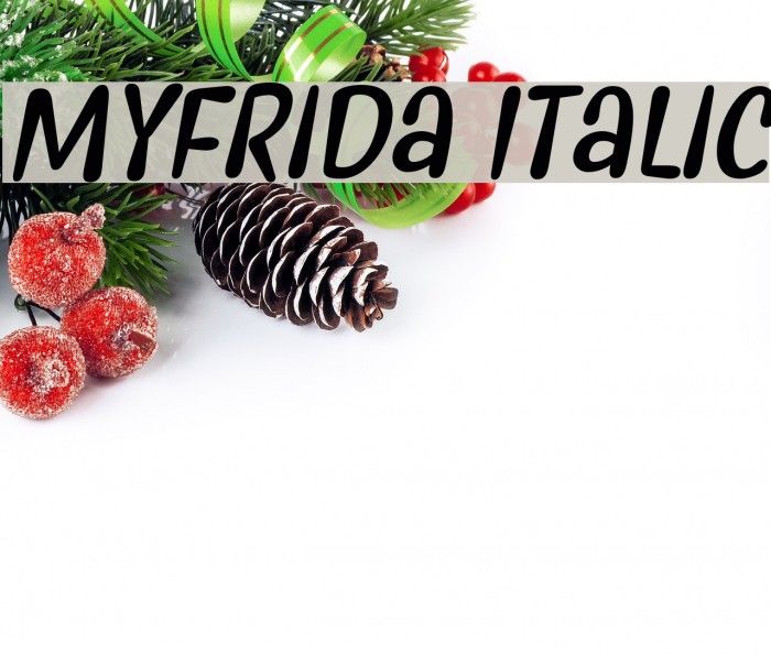 Myfrida Italic Font examples