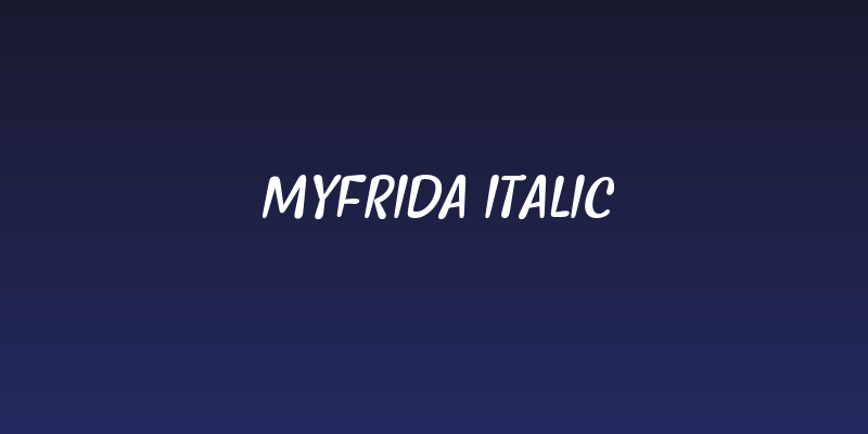 Myfrida Italic Social Header